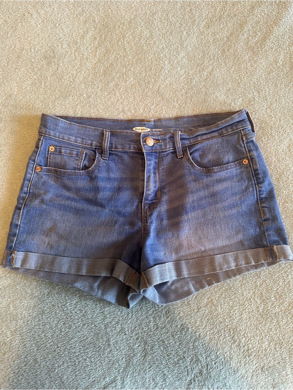 Old Navy light Blue Denim Cuffed Boyfriend Women’s Shorts